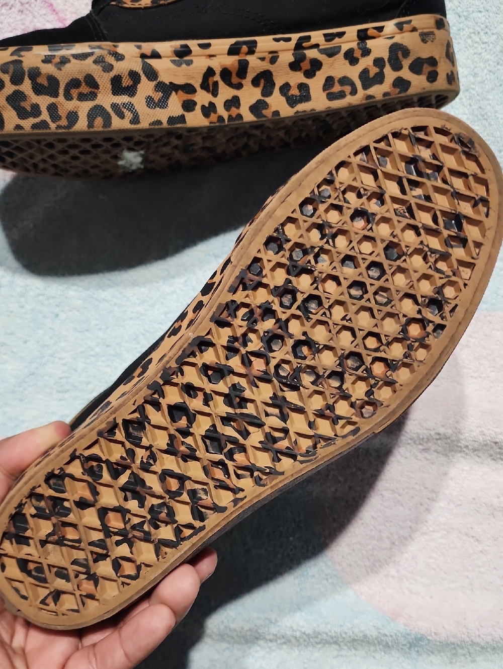 Vans Old Skool Platform Leopard Print Low Top Sneakers W Sz 10 - Picture 3 of 10
